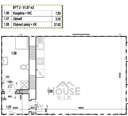 Prodej bytu 1+kk, Nučice, 52 m2