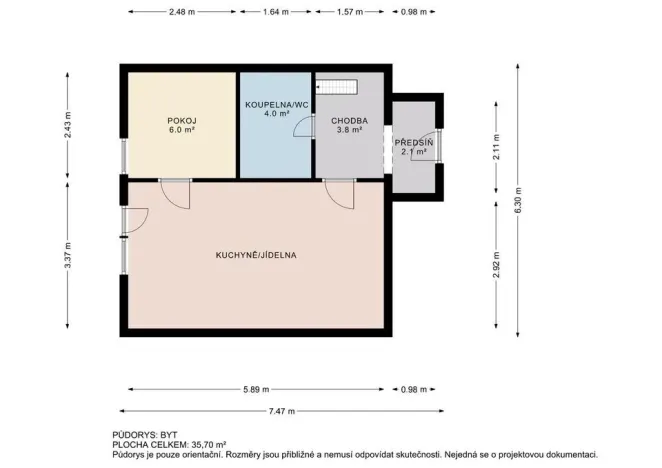 Prodej bytu 1+1, Horoměřice, B. Němcové, 36 m2