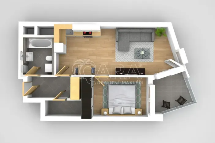 Pronájem bytu 2+kk, Praha - Stodůlky, Ferrariho, 60 m2