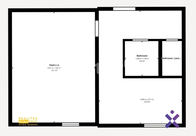 Pronájem bytu 1+1, Zlín - Malenovice, Husova, 32 m2