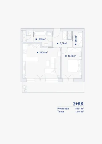 Prodej bytu 2+kk, Brno - Sadová, Ondřeje Sekory, 55 m2