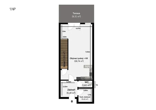 Pronájem bytu 3+kk, Lochenice, 103 m2
