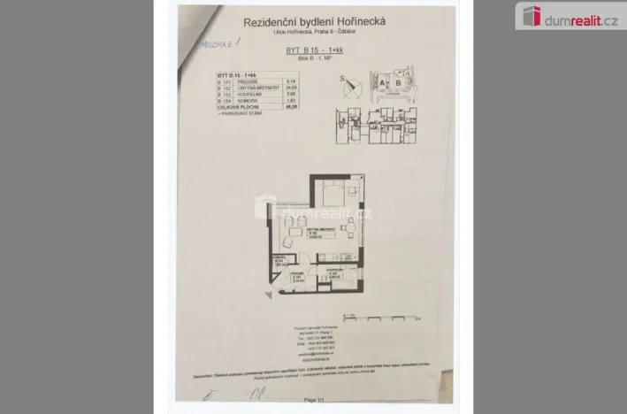 Prodej bytu 1+kk, Praha - Ďáblice, Hořínecká, 48 m2