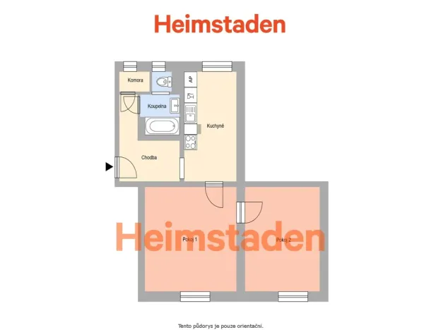 Pronájem bytu 2+1, Havířov - Město, Hybešova, 52 m2