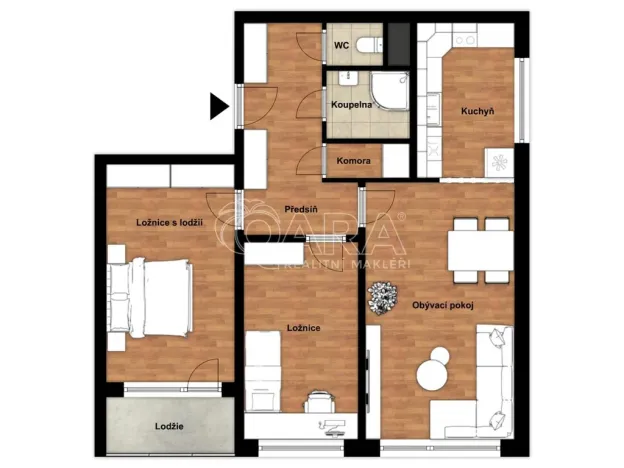 Prodej bytu 3+kk, Praha - Kamýk, Machuldova, 64 m2