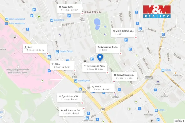 Prodej bytu 2+1, Ústí nad Labem - Severní Terasa, Pod Parkem, 62 m2