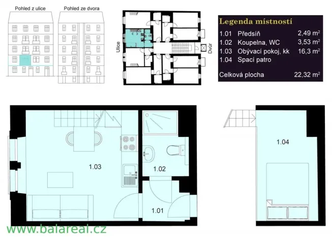 Pronájem bytu 1+kk, Praha - Smíchov, Strakonická, 30 m2