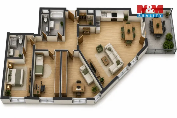 Prodej bytu 4+kk, Praha - Střížkov, Makedonská, 104 m2