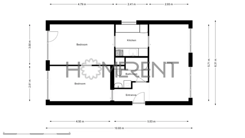Pronájem bytu 3+1, Praha - Krč, Zálesí, 62 m2