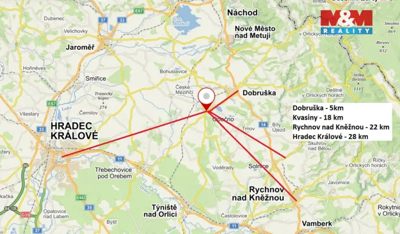 Prodej bytu 2+kk, Opočno, Nádražní, 47 m2