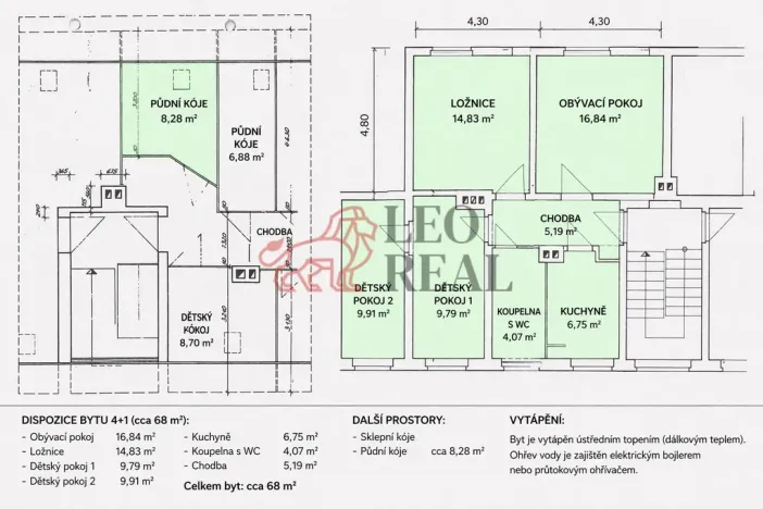 Prodej bytu 4+1, Kraslice, 70 m2