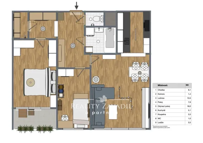 Prodej bytu 3+kk, Praha - Michle, Kremnická, 60 m2
