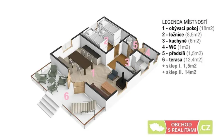 Prodej chaty, Kamenný Přívoz, 35 m2
