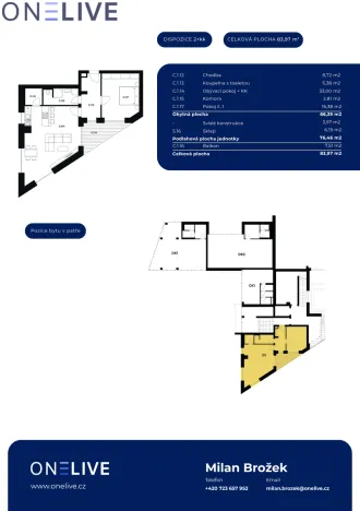 Pronájem bytu 2+kk, Plzeň, Bolevecká, 67 m2