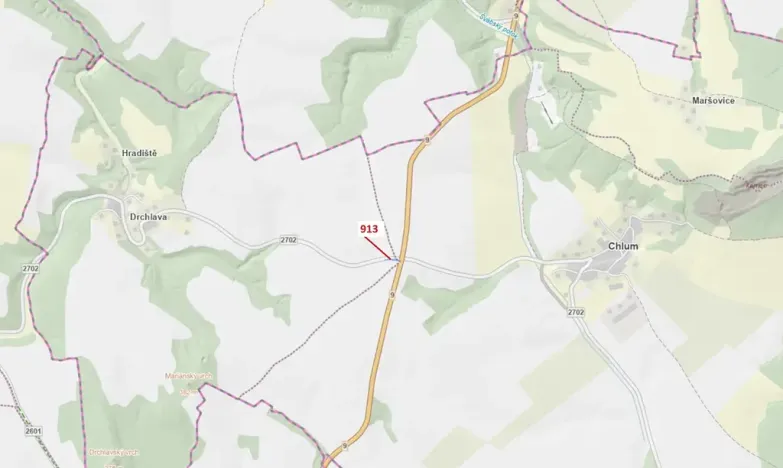 Dražba pozemku, Chlum, 356 m2