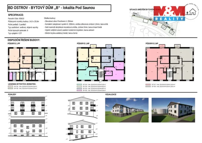 Prodej bytu 2+kk, Ostrov, Hlavní třída, 69 m2