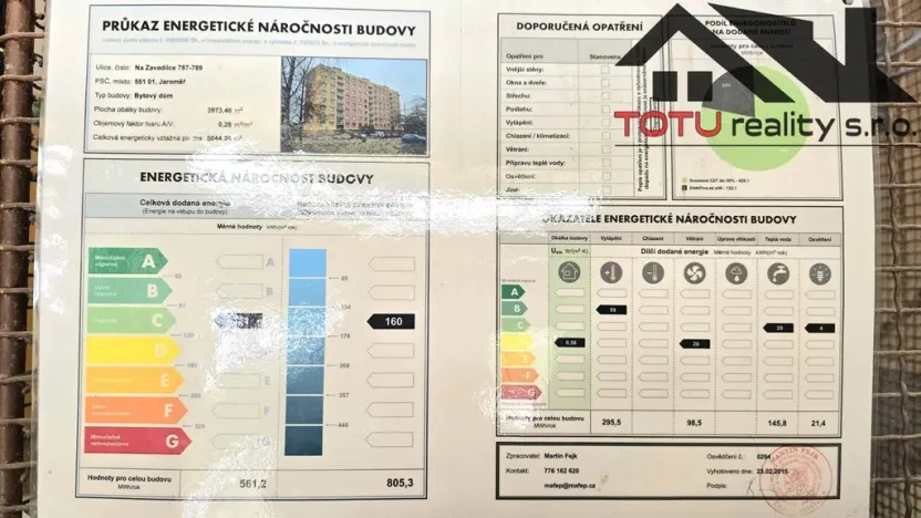 Prodej bytu 4+1, Jaroměř, Na Zavadilce, 66 m2