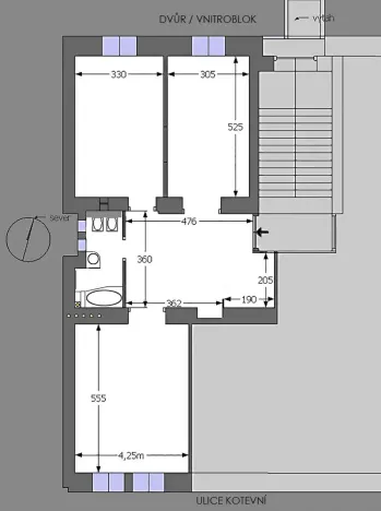 Prodej bytu 3+kk, Praha - Smíchov, Kotevní, 82 m2