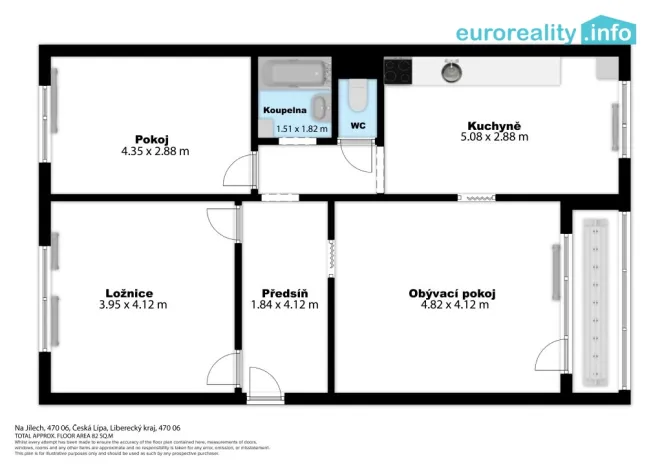 Prodej bytu 3+1, Česká Lípa, Na Jílech, 75 m2