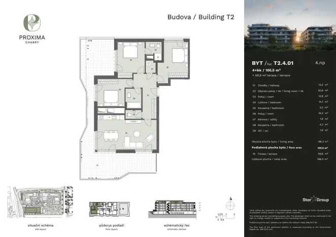 Prodej bytu 4+kk, Praha - Dolní Chabry, Měděnecká, 106 m2