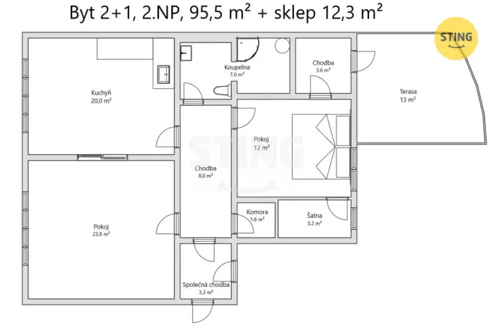 Prodej bytu 3+kk, Hodonín, Národní třída, 81 m2