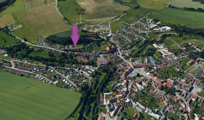 Prodej pozemku pro bydlení, Dačice - Dačice III, U Třech křížů, 713 m2
