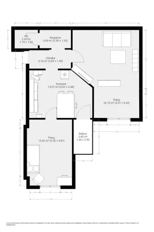 Pronájem bytu 2+1, Brno, Čápkova, 67 m2