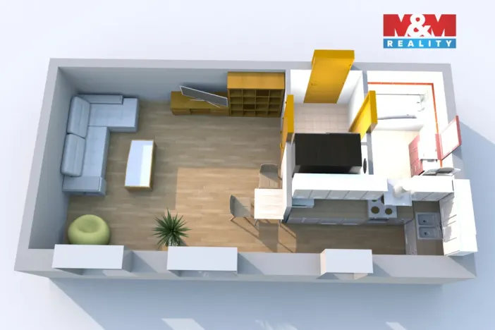 Pronájem bytu 1+kk, Kolín, Roháčova, 29 m2