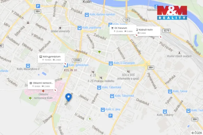 Pronájem bytu 1+kk, Kolín, Roháčova, 29 m2