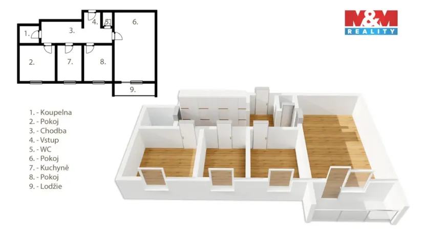 Pronájem bytu 3+1, Hradec Králové - Nový Hradec Králové, Čajkovského, 80 m2