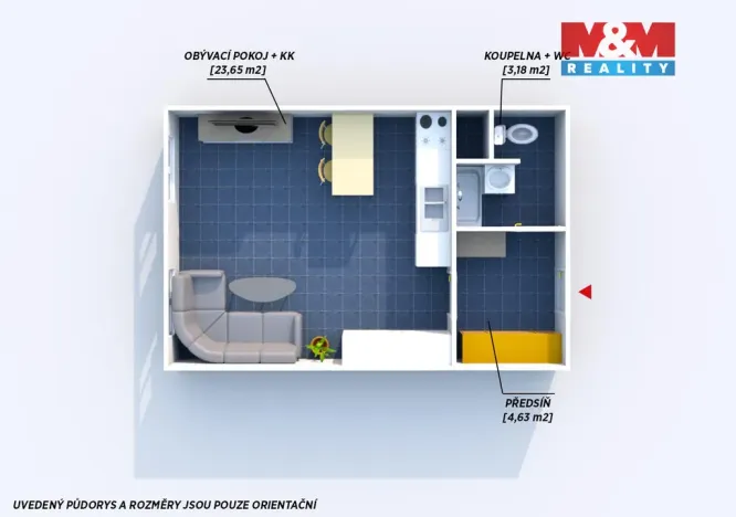 Prodej bytu 1+kk, Plzeň, Krašovská, 32 m2