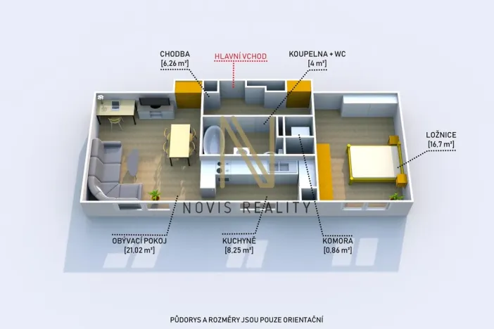Pronájem bytu 2+1, Plzeň - Jižní Předměstí, Máchova, 57 m2