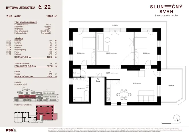 Prodej bytu 4+kk, Špindlerův Mlýn - Bedřichov, 130 m2