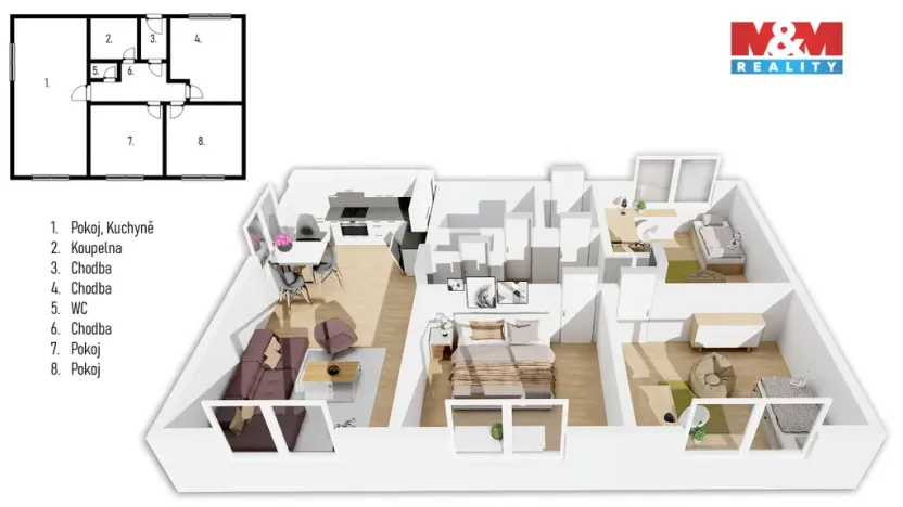 Pronájem rodinného domu, Libišany, 118 m2