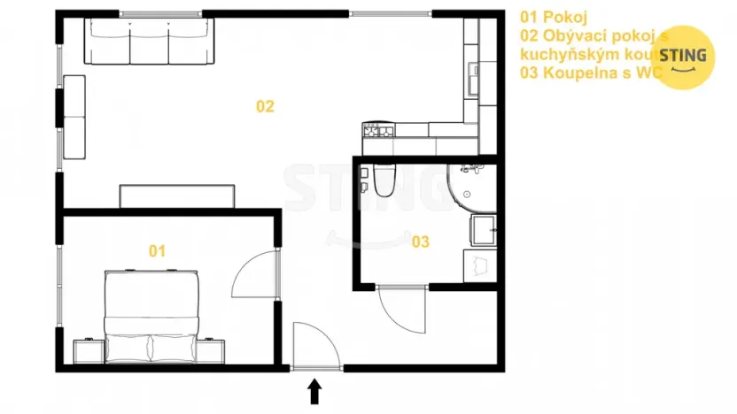 Prodej bytu 2+kk, Ostrava, Zárubecká, 51 m2