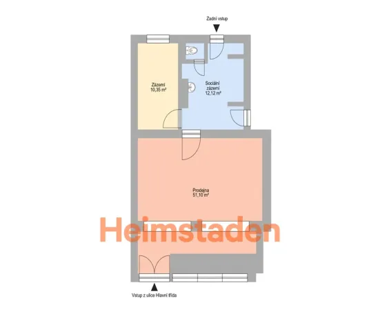 Pronájem kanceláře, Havířov - Město, Hlavní třída, 74 m2