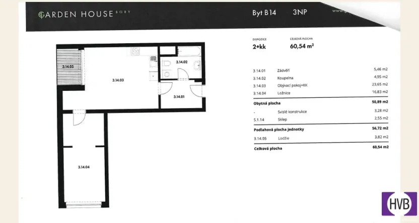 Prodej bytu 2+kk, Plzeň, Goldscheiderova, 56 m2