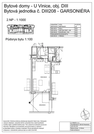 Pronájem bytu 1+kk, Pardubice - Zelené Předměstí, Pod Vinicí, 38 m2