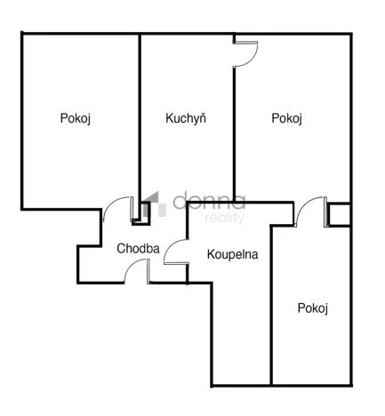Pronájem bytu 3+1, Praha, Na Neklance, 79 m2