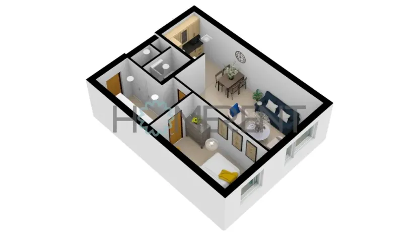 Pronájem bytu 2+kk, Odolena Voda, Pod Tvrzí, 43 m2