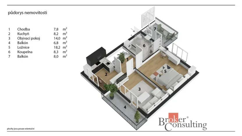 Pronájem bytu 2+1, Mladá Boleslav - Čejetičky, Šrámkova, 63 m2