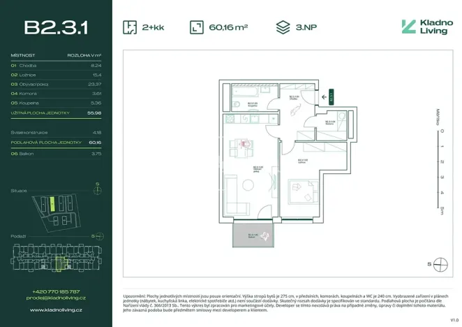 Prodej bytu 2+kk, Kladno, Pražská, 56 m2