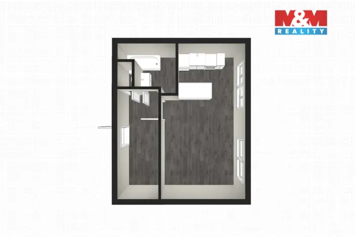 Pronájem bytu 1+kk, Opočno, Pohořská, 40 m2