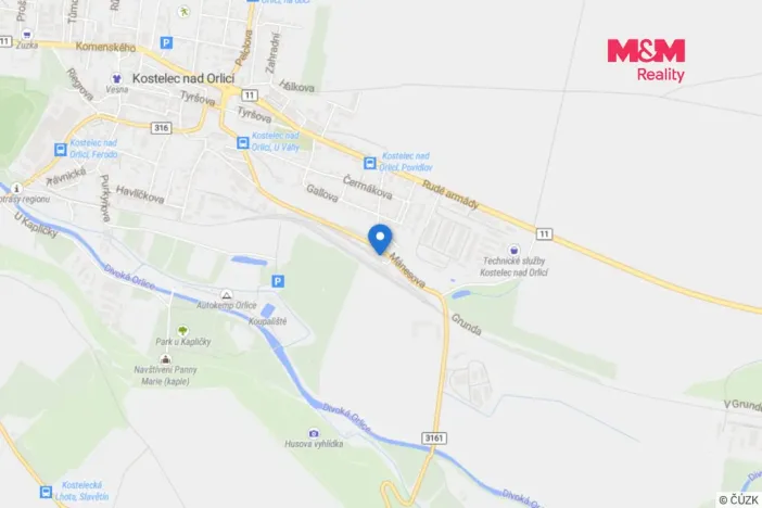 Pronájem bytu 1+kk, Kostelec nad Orlicí, Mánesova, 38 m2