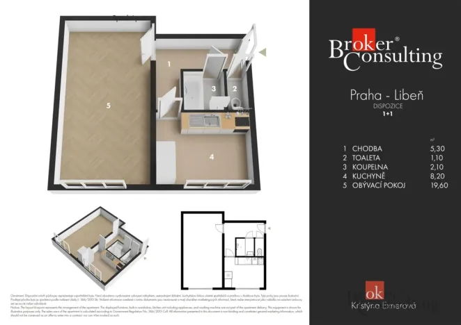 Prodej bytu 1+1, Praha - Libeň, Kovářská, 36 m2
