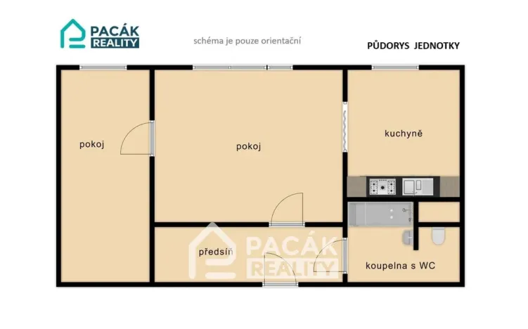 Prodej bytu 2+1, Lipník nad Bečvou, Zahradní, 45 m2