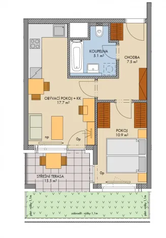 Prodej bytu 2+kk, Praha - Stodůlky, Svitákova, 42 m2