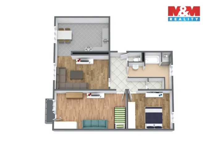 Prodej bytu 3+1, Bukovany, 84 m2