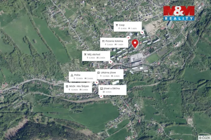 Pronájem bytu 1+1, Jílové - Kamenná, Okružní, 34 m2