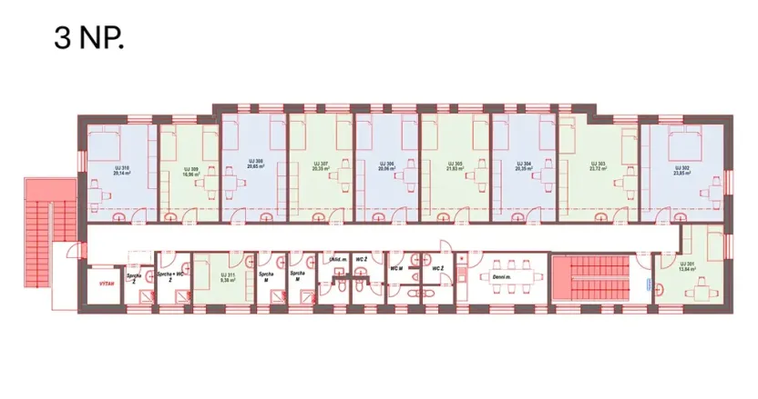Prodej činžovního domu, Praha - Letňany, Beranových, 1190 m2